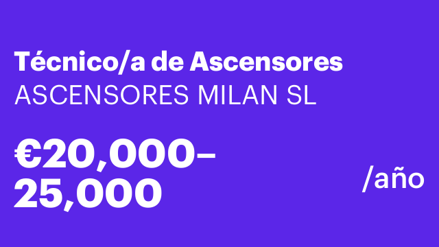 Técnico/a de Ascensores