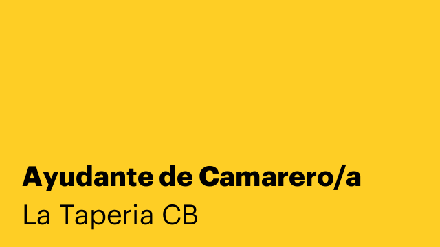 Ayudante de Camarero/a