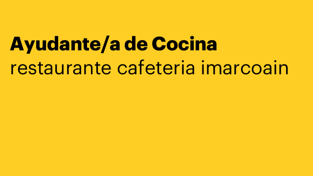 Ayudante/a de Cocina