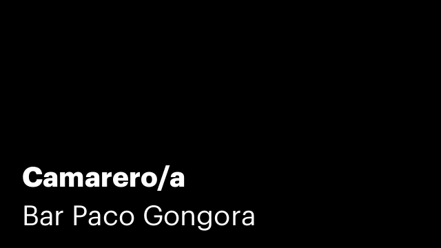 Camarero/a
