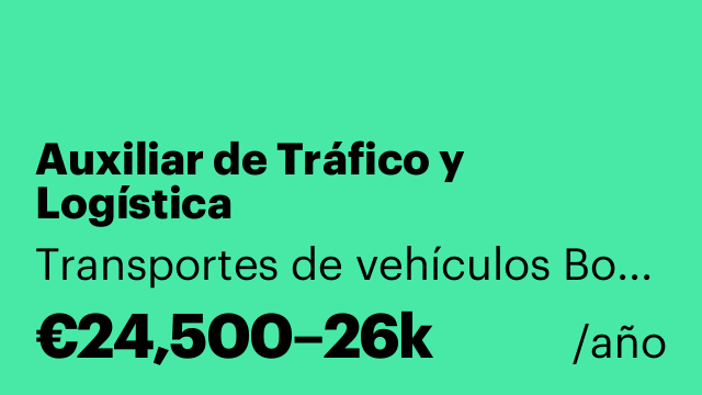 Auxiliar de Tráfico y Logística