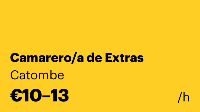Camarero/a de Extras