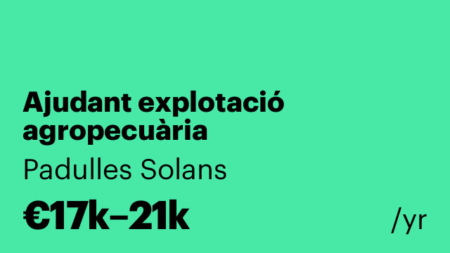 Ajudant explotació agropecuària