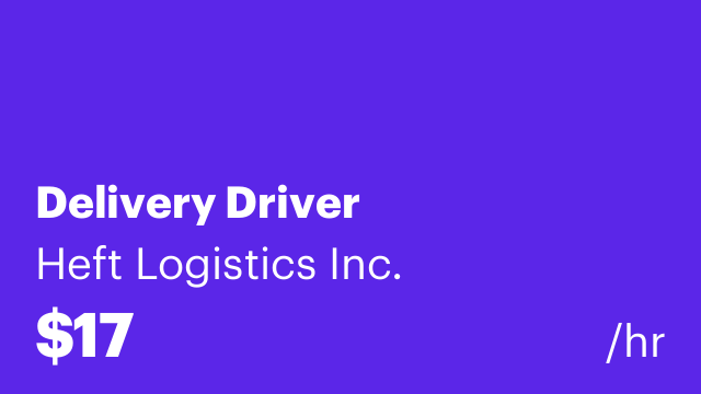 Delivery Driver