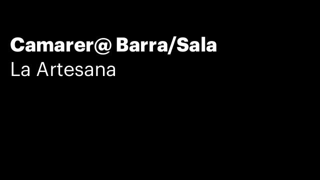 Camarer@ Barra/Sala