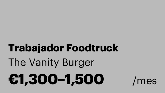 Trabajador Foodtruck