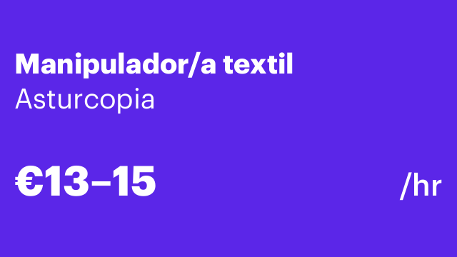 Manipulador/a textil