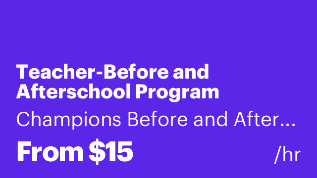 Teacher-Before and Afterschool Program