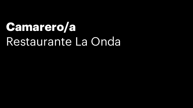 Camarero/a