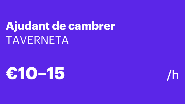 Ajudant de cambrer