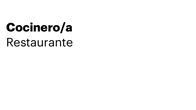Cocinero/a