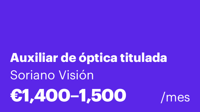 Auxiliar de óptica titulada