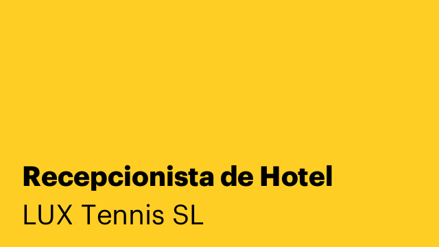 Recepcionista de Hotel