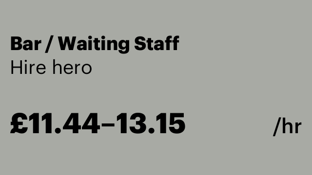 Bar / Waiting Staff