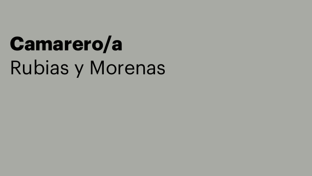 Camarero/a