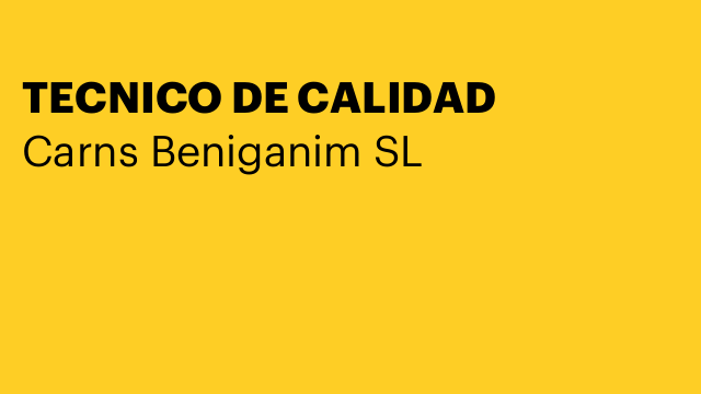 TECNICO DE CALIDAD