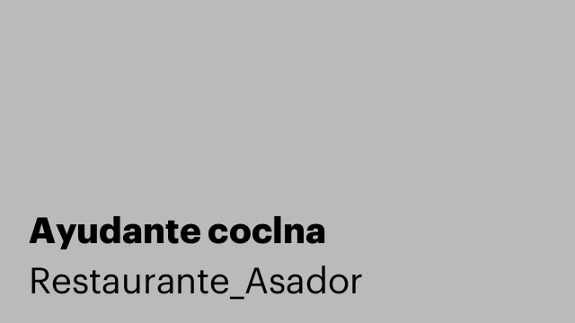 Ayudante coclna