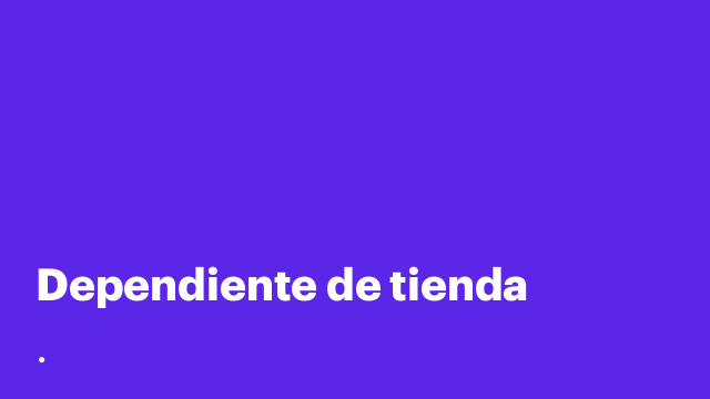 Dependiente de tienda