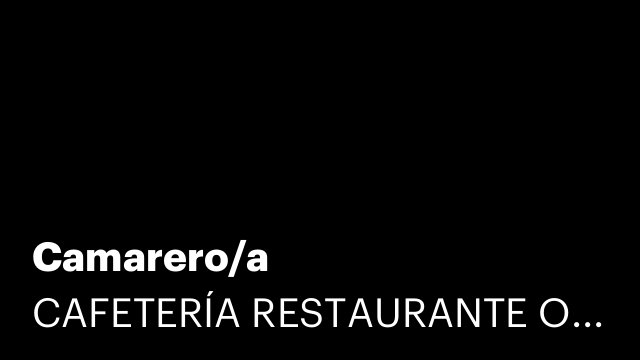 Camarero/a