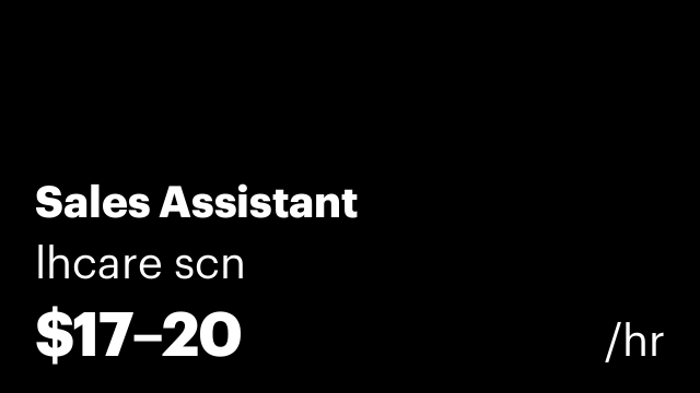 Sales Assistant