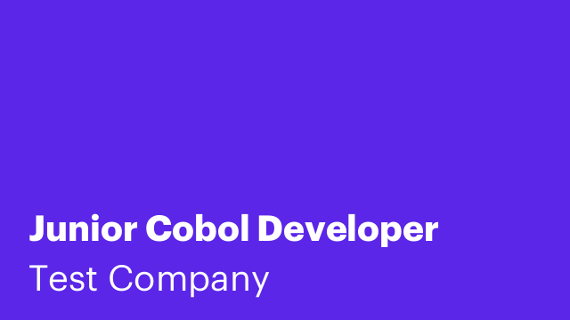 Junior Cobol Developer