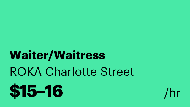 Waiter/Waitress