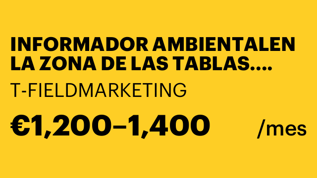 INFORMADOR AMBIENTALEN LA ZONA DE LAS TABLAS. MADRID