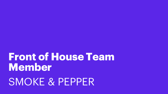 Front of House Team Member
