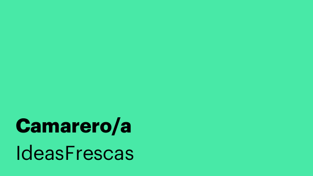 Camarero/a
