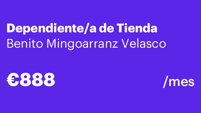 Dependiente/a de Tienda