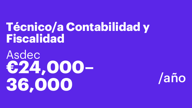 Técnico/a Contabilidad y Fiscalidad