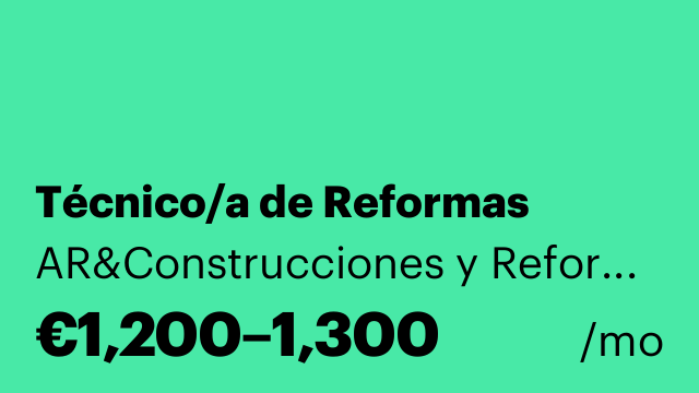 Técnico/a de Reformas