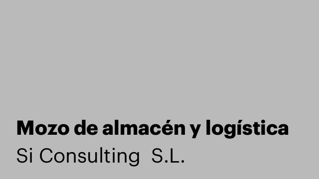 Mozo de almacén y logística