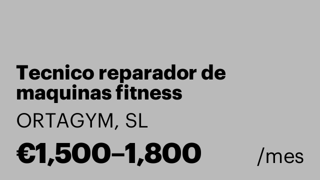Tecnico reparador de maquinas fitness