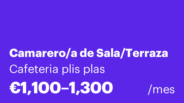 Camarero/a de Sala/Terraza