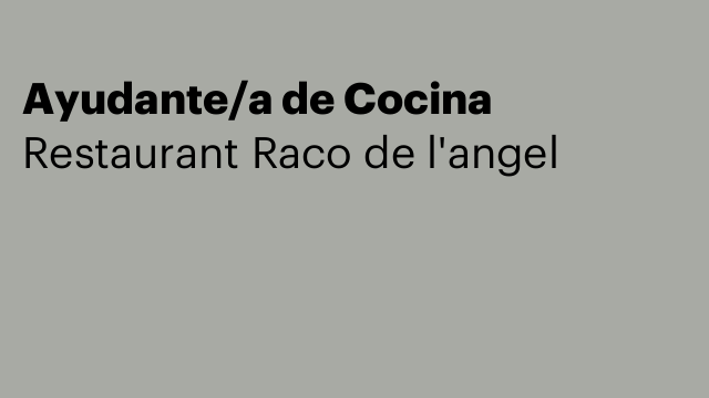 Ayudante/a de Cocina