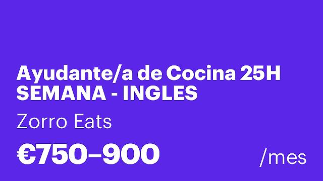 Ayudante/a de Cocina 25H SEMANA - INGLES