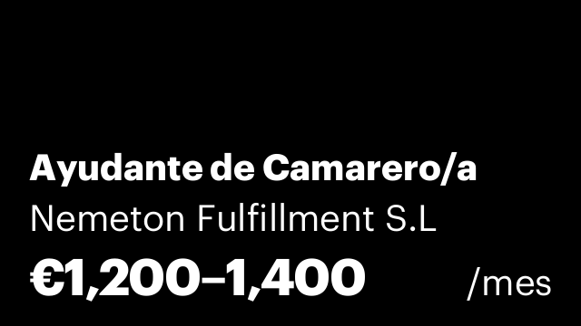 Ayudante de Camarero/a