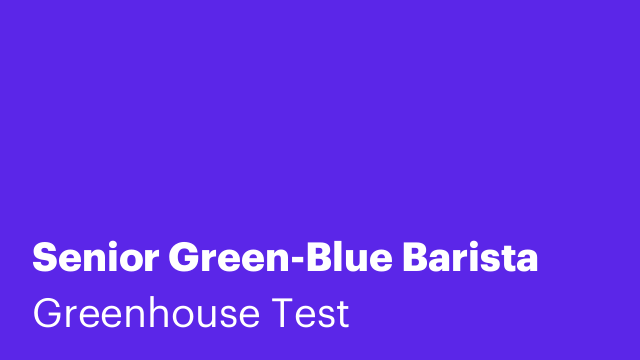 Senior Green-Blue Barista