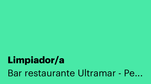 Limpiador/a