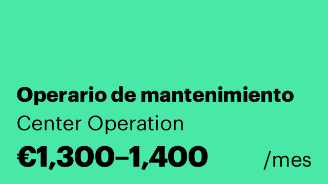 Operario de mantenimiento
