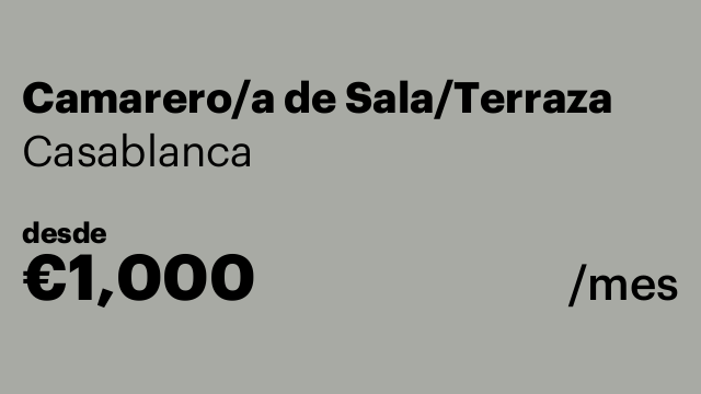 Camarero/a de Sala/Terraza
