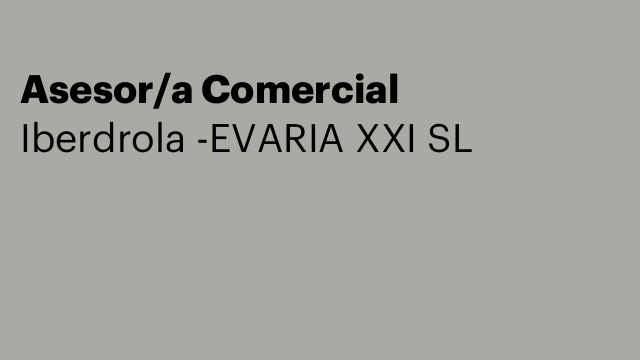 Asesor/a Comercial