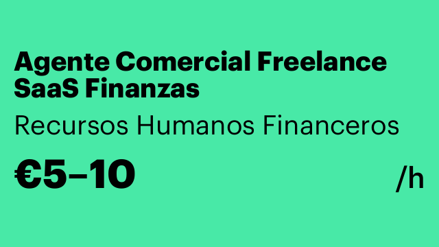 Agente Comercial Freelance SaaS Finanzas