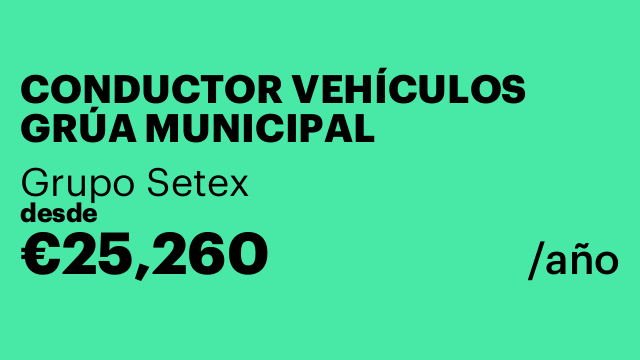 CONDUCTOR VEHÍCULOS GRÚA MUNICIPAL