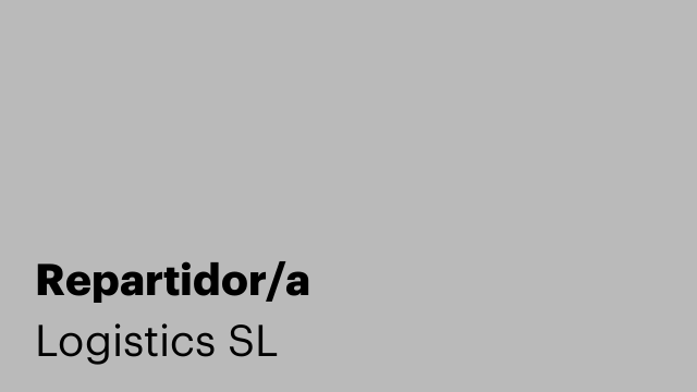 Repartidor/a