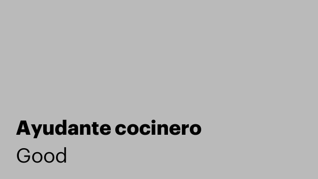 Ayudante cocinero