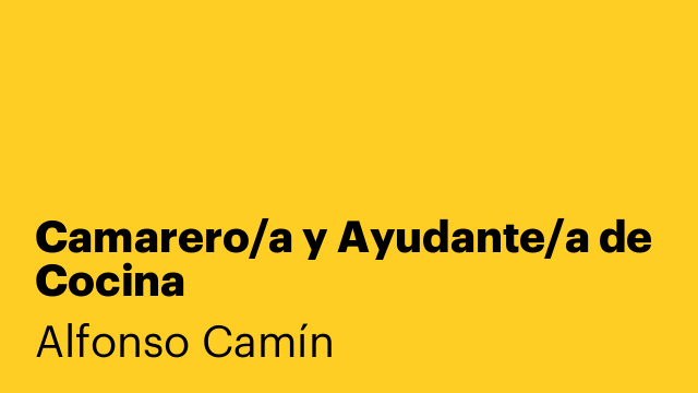 Camarero/a y Ayudante/a de Cocina