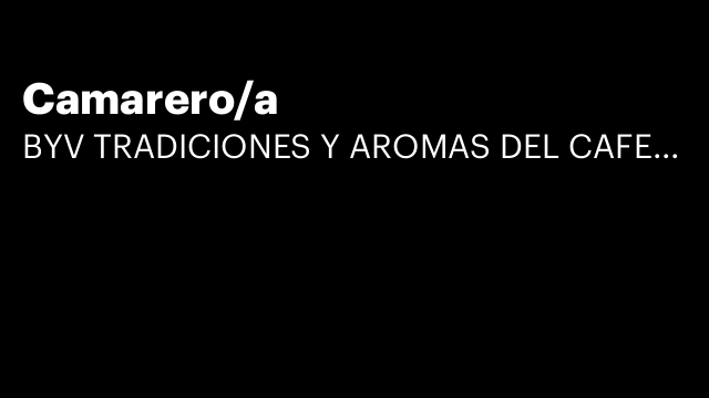 Camarero/a