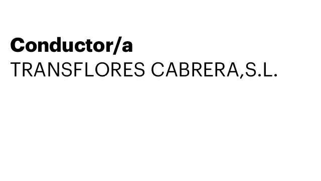 Conductor/a